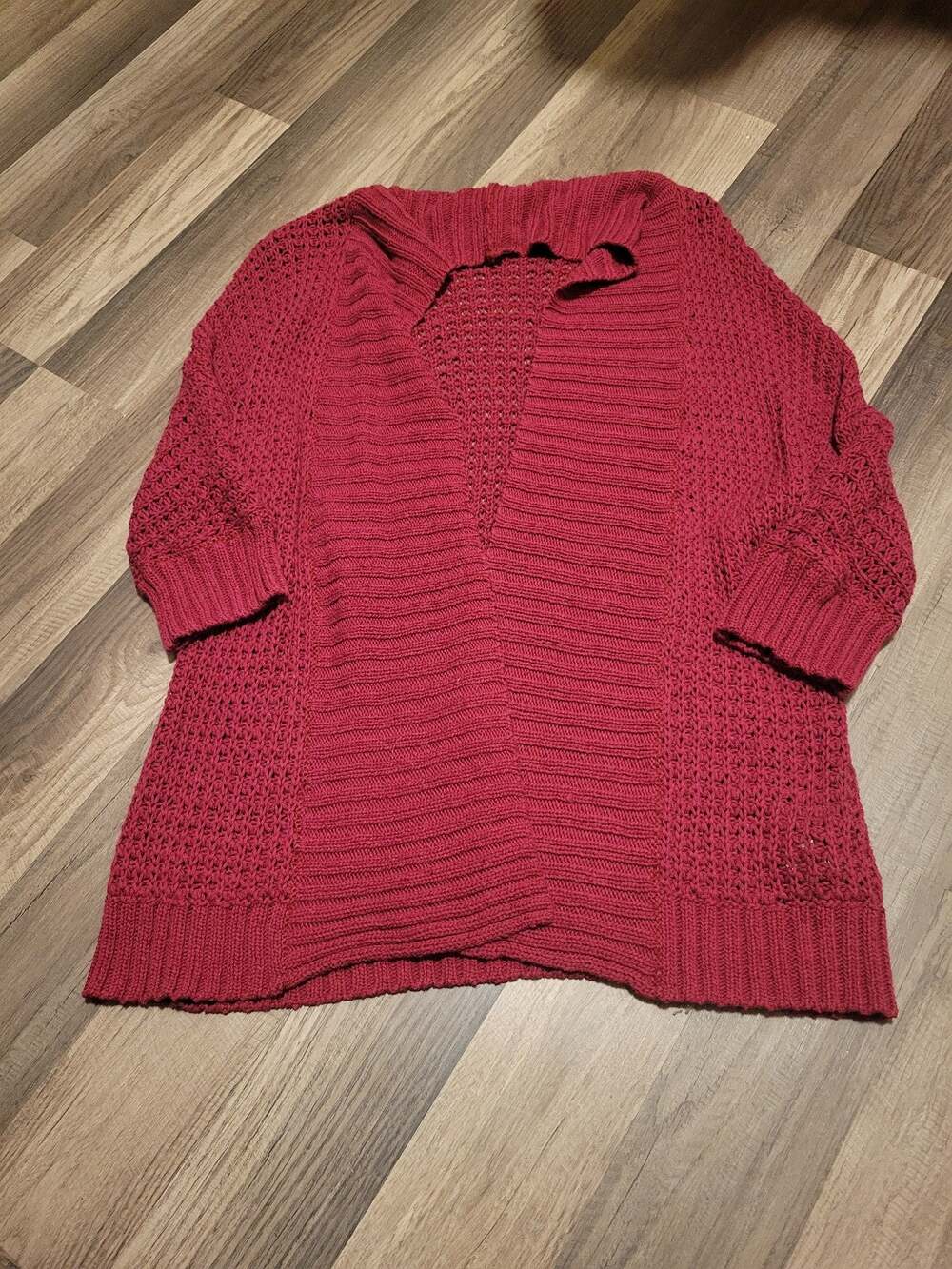 Sonoma magenta knit cardigan 1/2 sleeve Size S